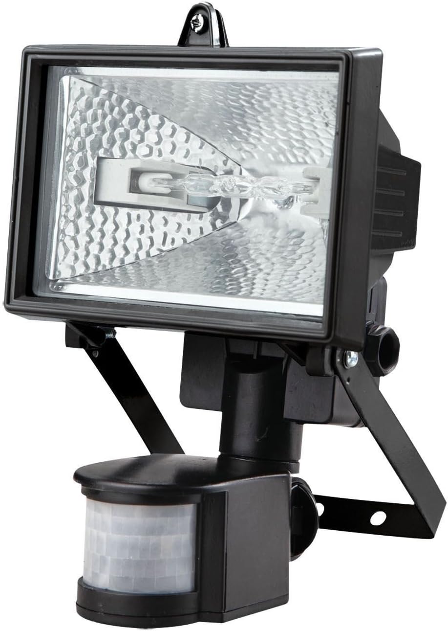 Powermaster 150W Eco Halogen PIR Black Floodlight
