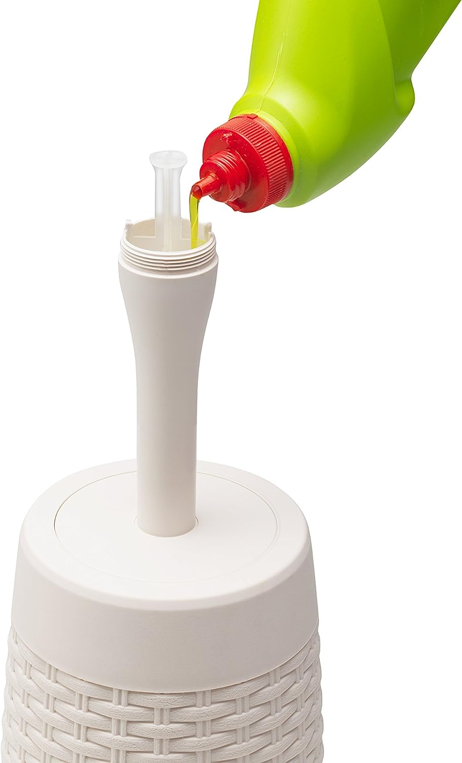 Addis Rattan Closed Cream Toilet Brush Set - NWT FM SOLUTIONS