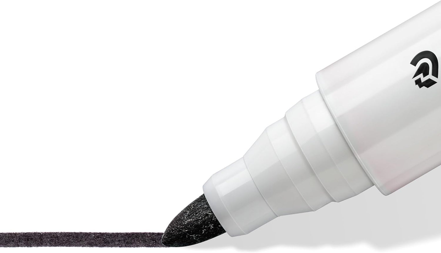 Staedtler Lumocolor Black Bullet Tip Whiteboard Markers 10's