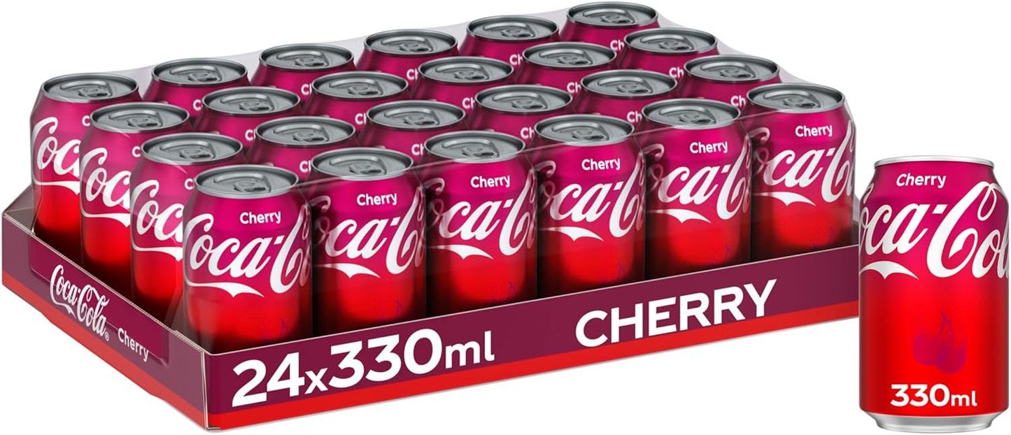 Cherry Coke Cans 24x330ml | GMO & Gluten Free