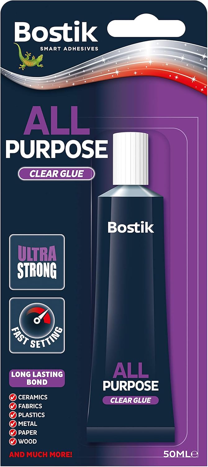 Bostik All Purpose, Ultra Strong, Fast Setting, Clear Glue 50ml