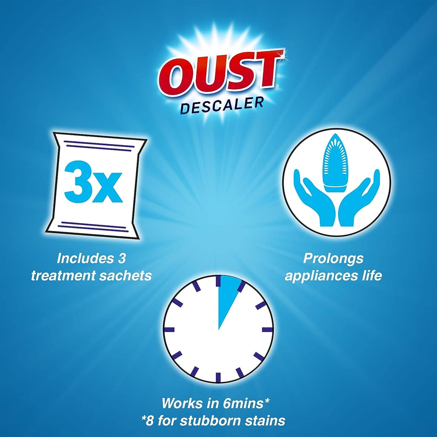 Oust All Purpose Descaler Sachets 3's