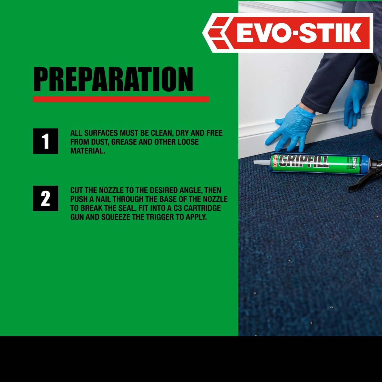 EVO-STIK GRIPFILL Gap Filling Adhesive | Bonds almost any surface | Buff 350ml