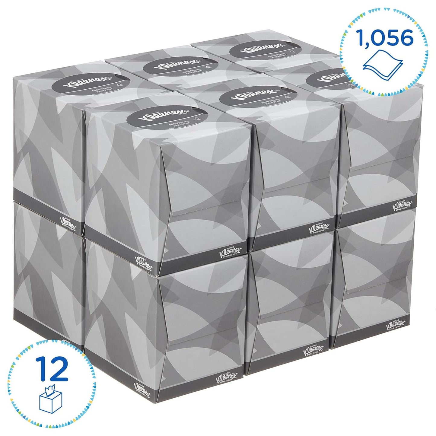 Kleenex Facial Tissues Cube 88 Sheets (Pack of 12) 8834