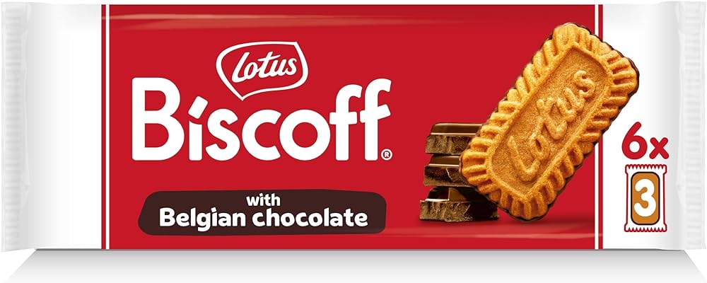 Lotus Biscoff Individually Wrapped Caramelised Biscuits with Belgian Chocolate 72's