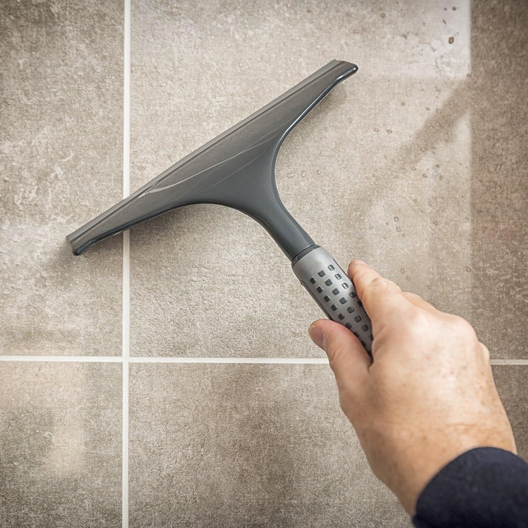 Addis ComfiGrip Shower Screen & Window Squeegee In Metallic and Graphite.