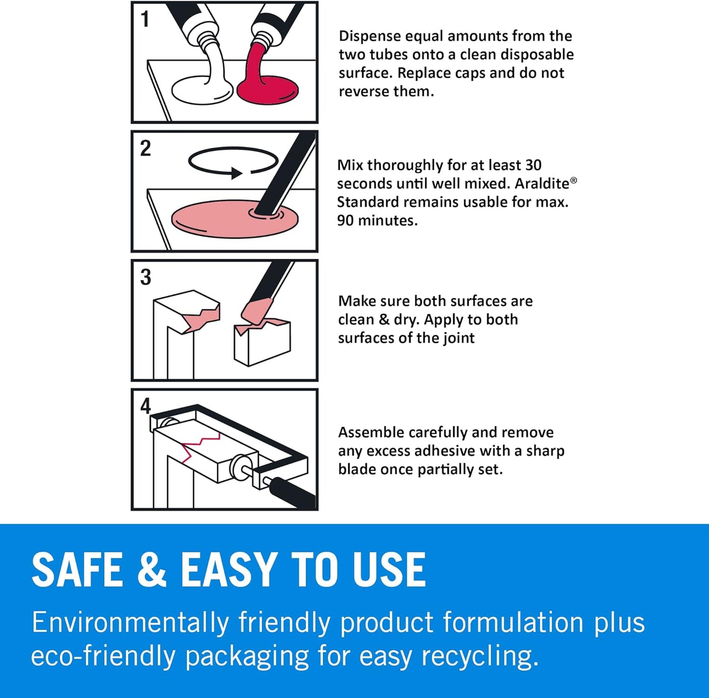 Araldite | Standard 2-Part Epoxy Resin Glue | Ultra Strong, Multipurpose & Solvent Free