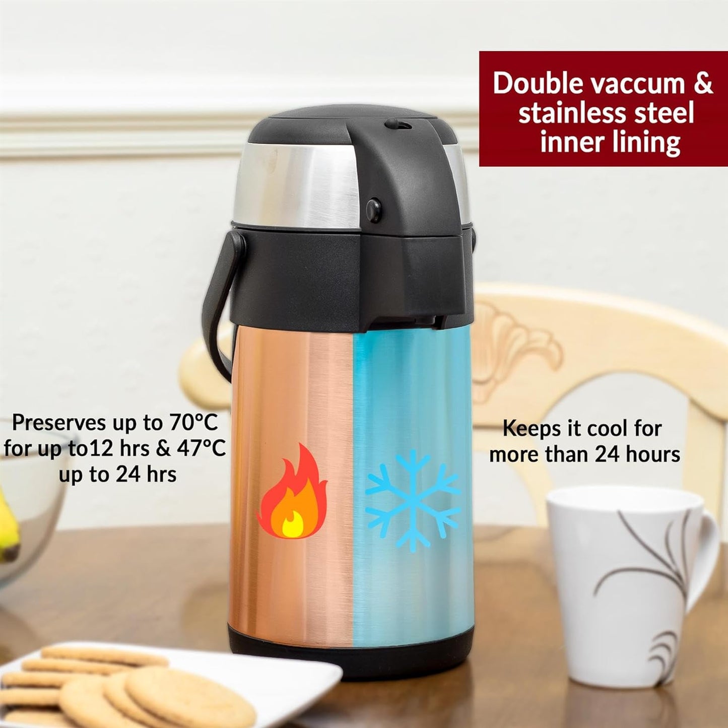 Stainless Steel Airpot Vacuum Flask (All Sizes)