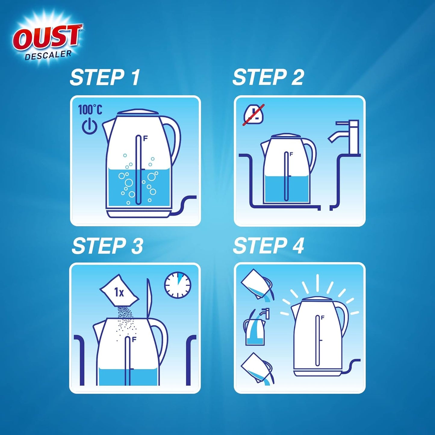 Oust All Purpose Descaler Sachets 3's