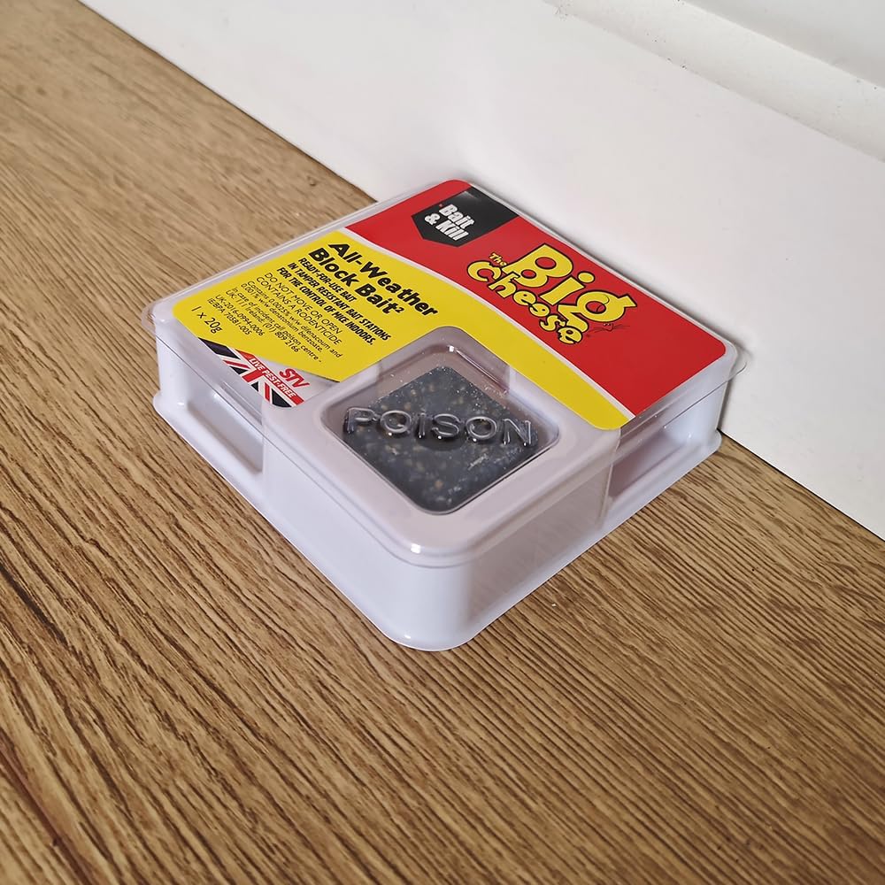 The Big Cheese Ready-Baited Mouse Killer Station - Twinpack, White
