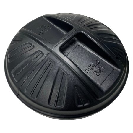 Fixtures Strata Shatterproof Refuse Bin Secure Push On Lid Black 80L