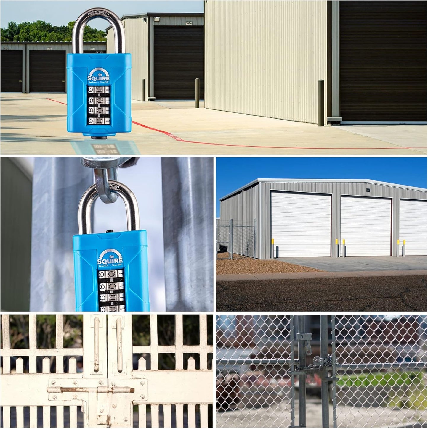 Henry Squire 4 Wheel Heavy-Duty Rustproof Combination Padlock, 50 Mm (Length)