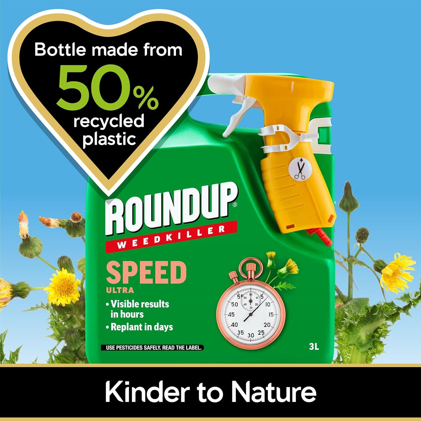 Roundup ULTRA Lawn Weedkiller RTU 3 Litre