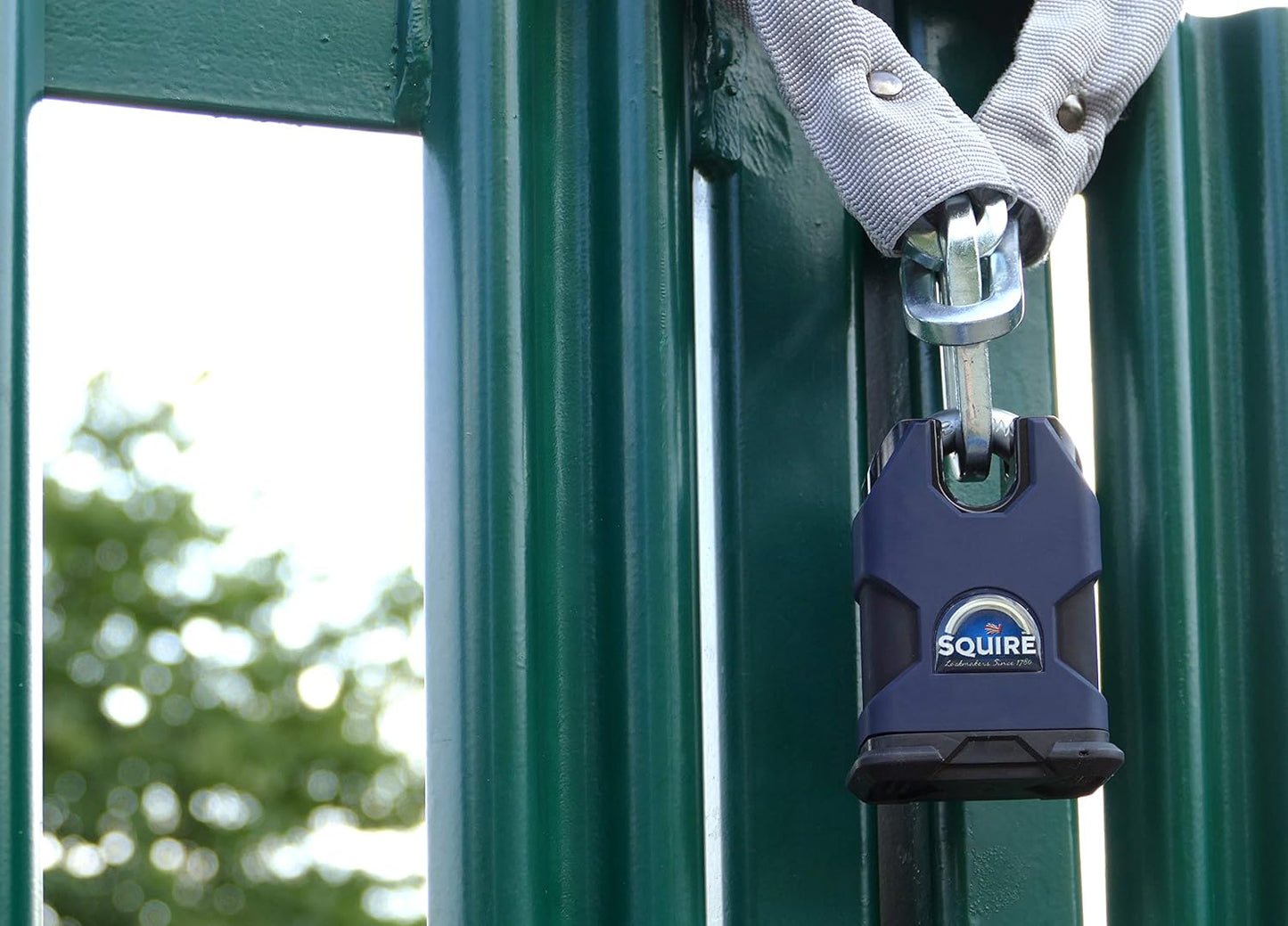 Squire Henry Stronghold P5 Cylinder Closed Shackle Steel Padlock, 50 Mm (Length), Blue