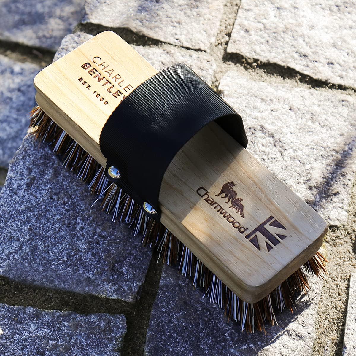 CHARLES BENTLEY Hand Scrub, Charnwood | 8 inch Brush | Stiff Bassine Bristles