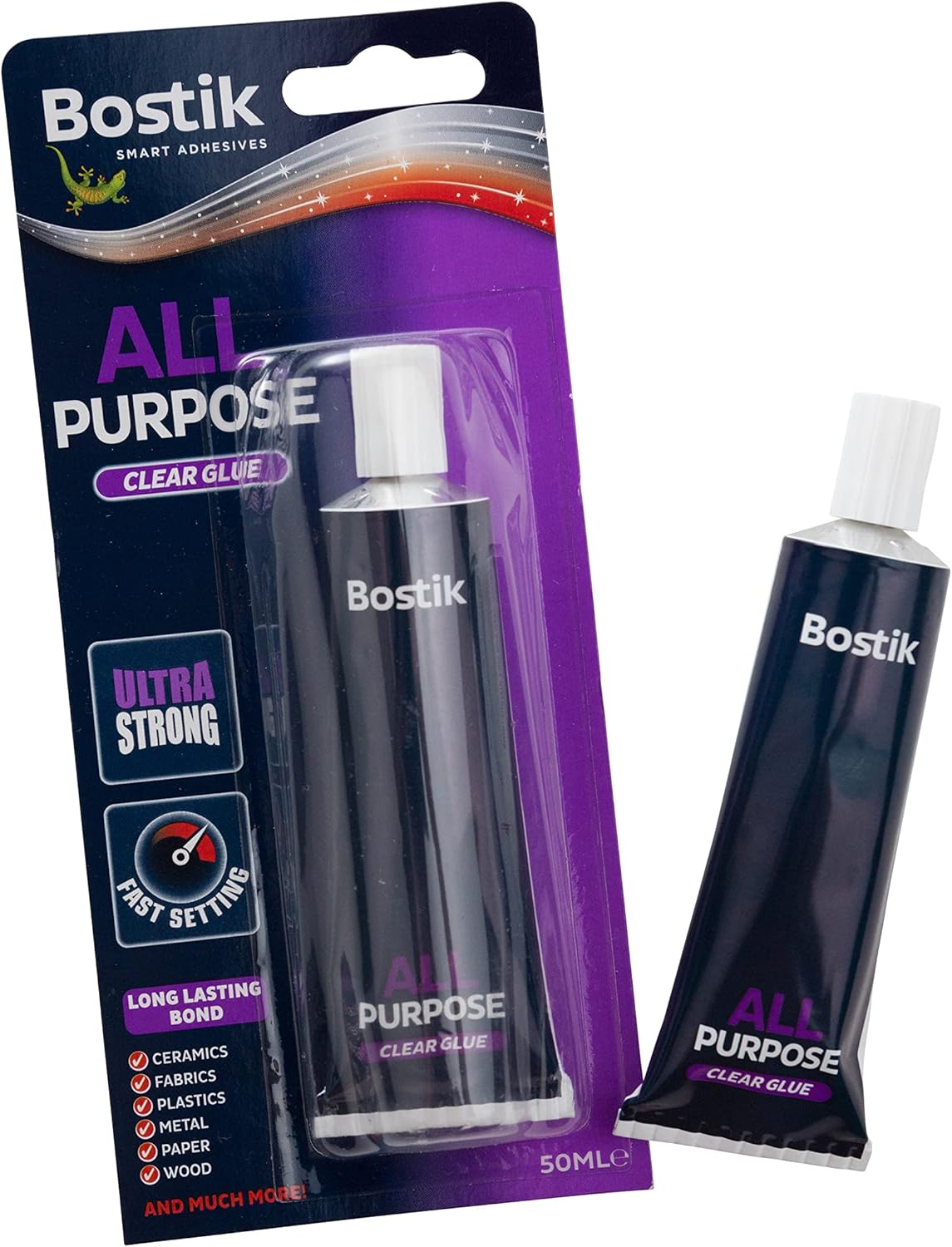 Bostik All Purpose, Ultra Strong, Fast Setting, Clear Glue 50ml