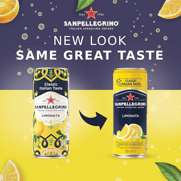 San Pellegrino Sparkling Lemon Cans 24x330ml