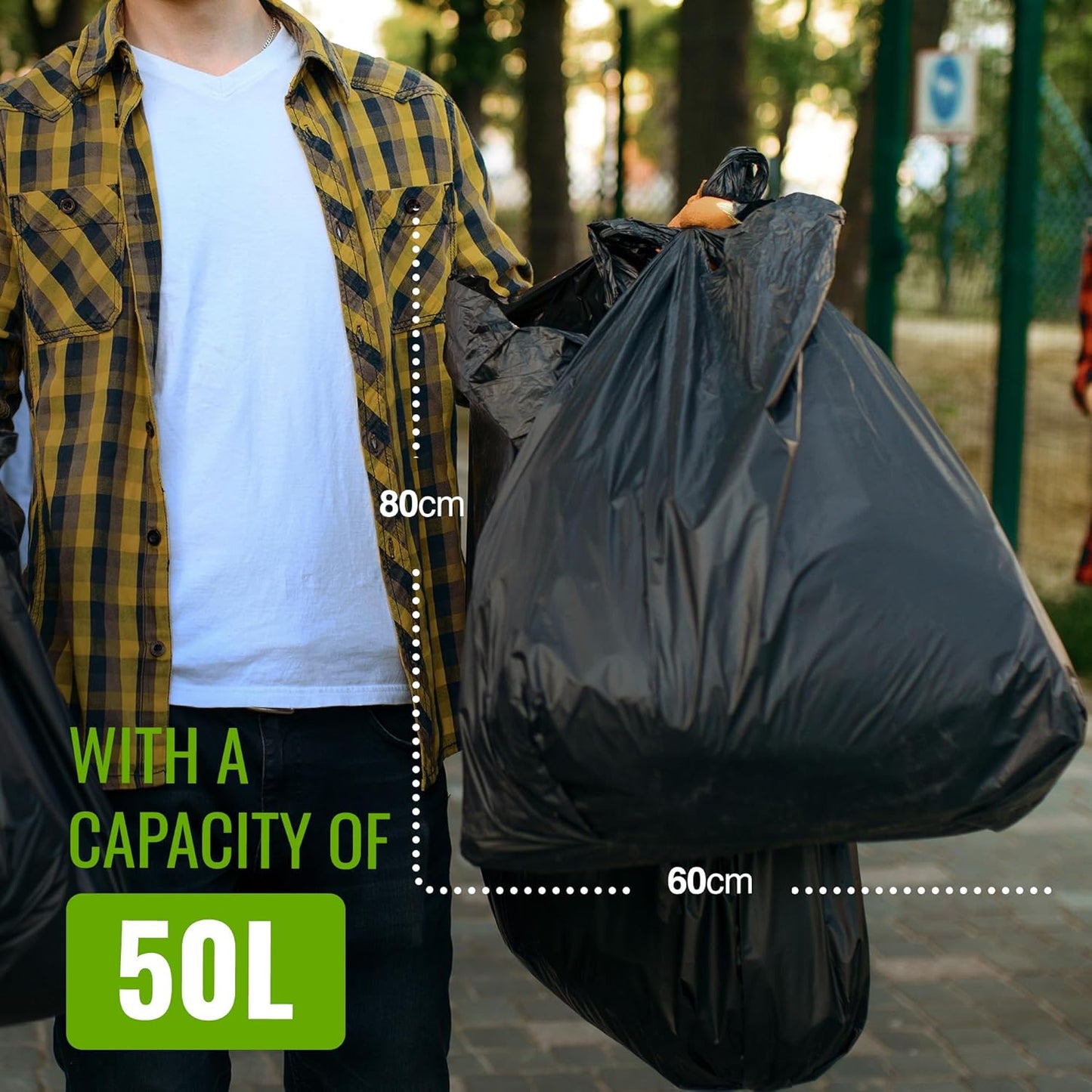 Ecobag 50L Heavy Duty Bin Bags Pack 50's