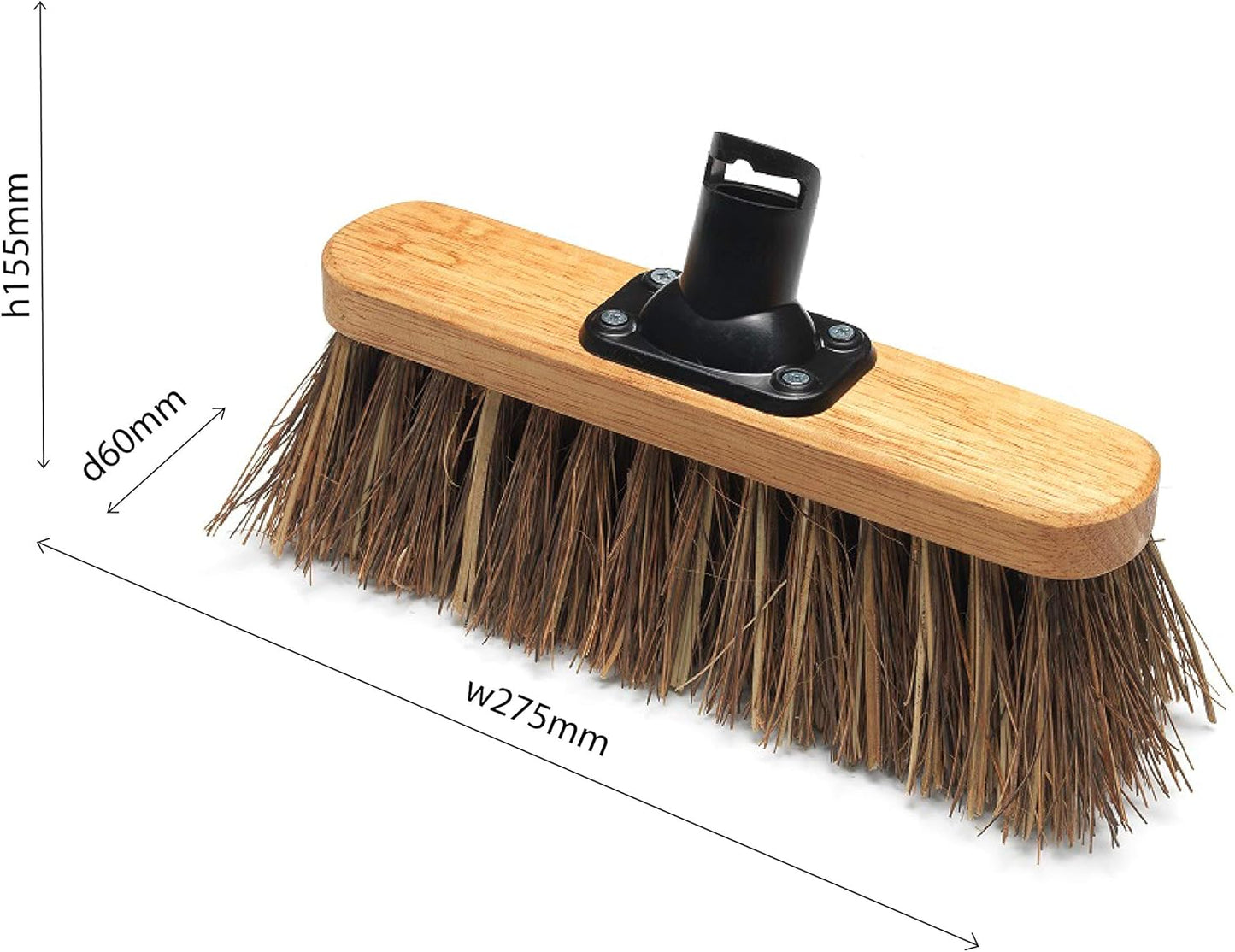 Addis Stiff Broom Head Bassine 265mm, Varnished