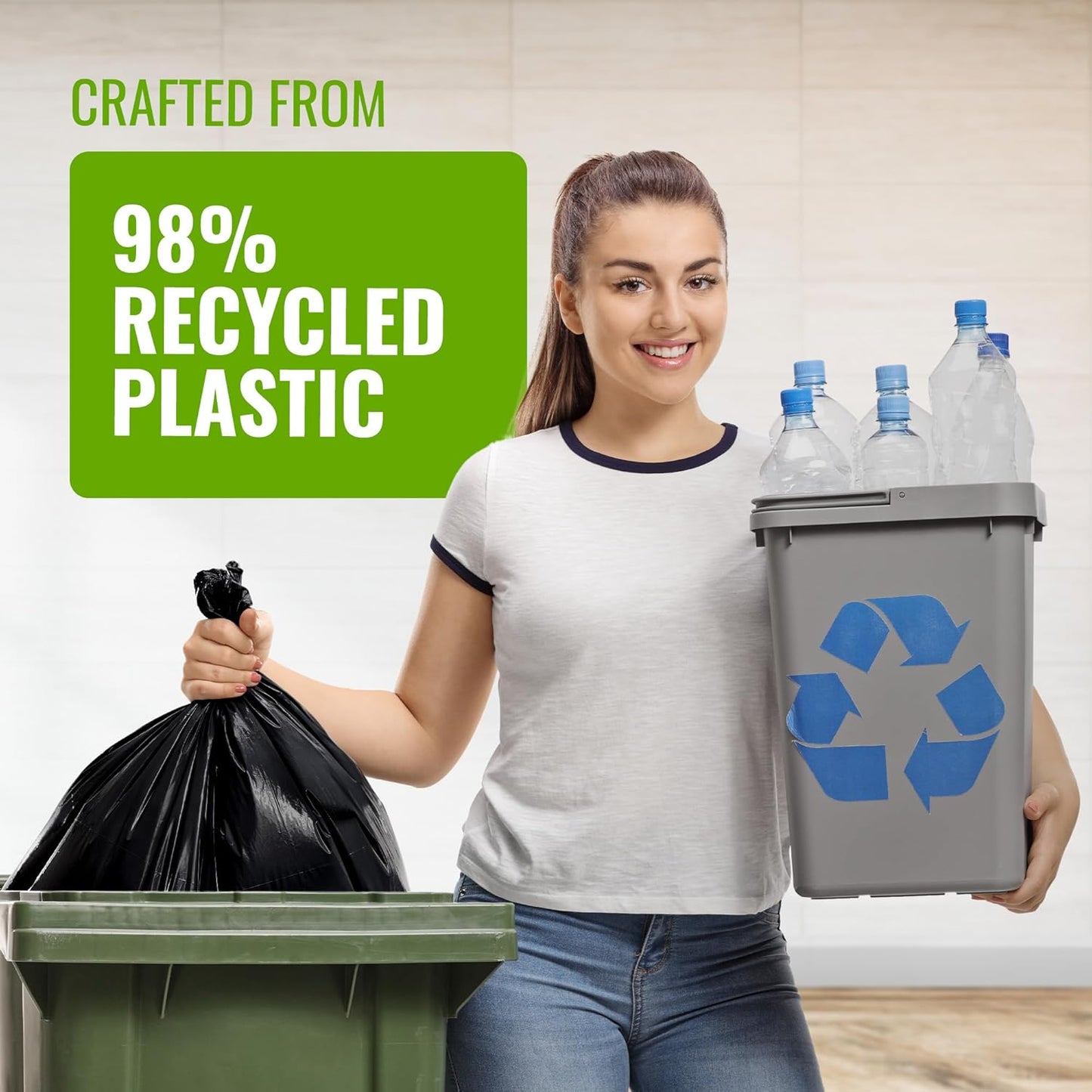 Ecobag 50L Heavy Duty Bin Bags Pack 50's