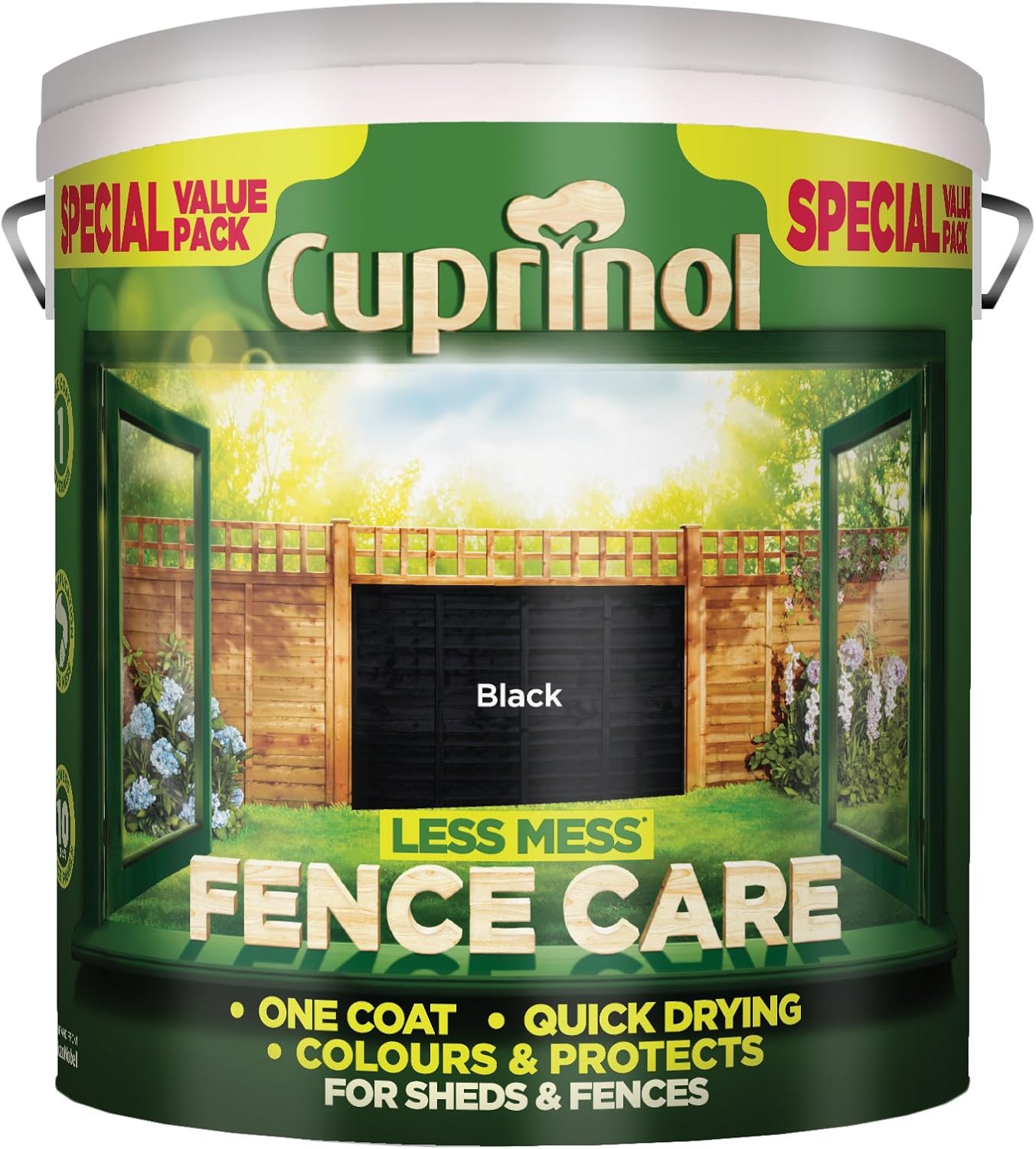 Cuprinol Less Mess Fence Care BLACK 6 Litre
