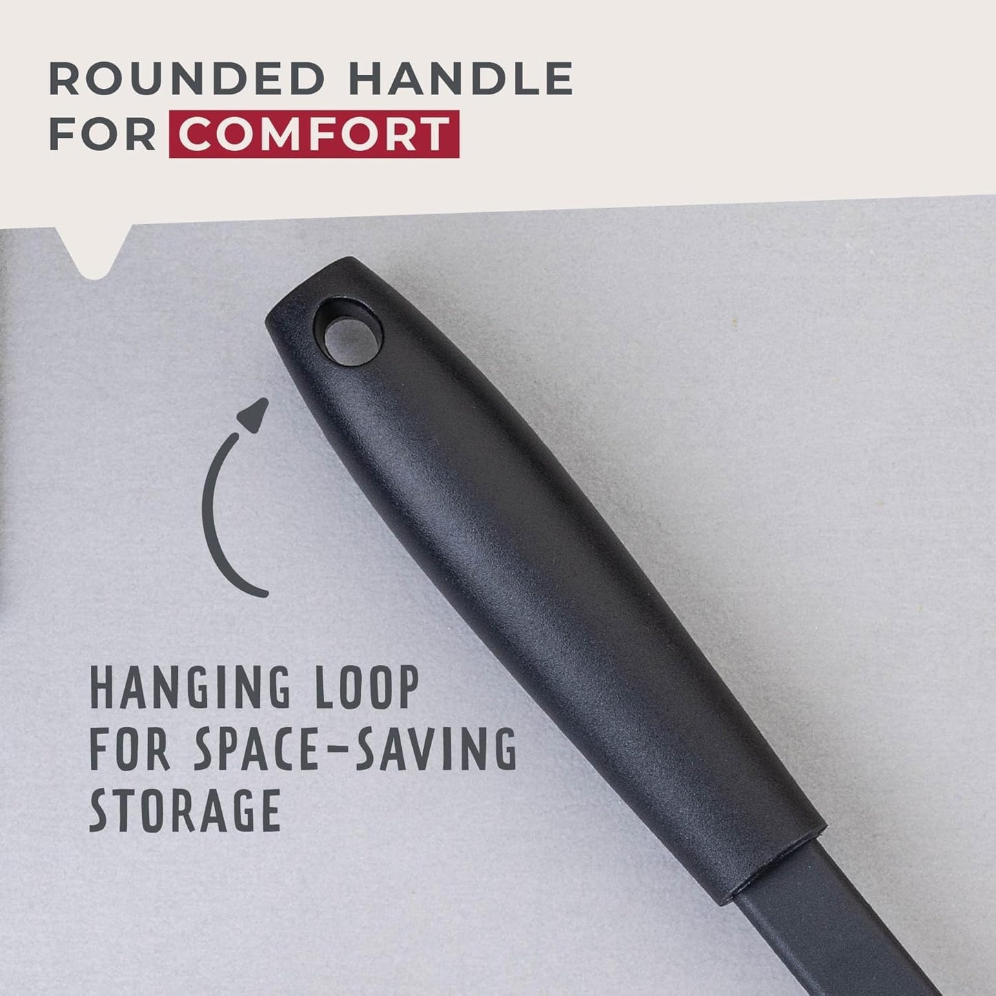 Fackelmann Initial Spaghetti Spoon 30cm, Black