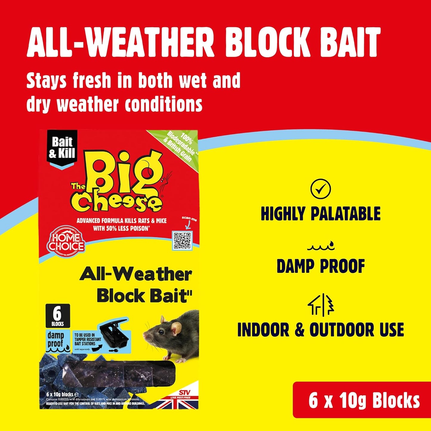 The Big Cheese All-Weather Block Bait - 10G X 6