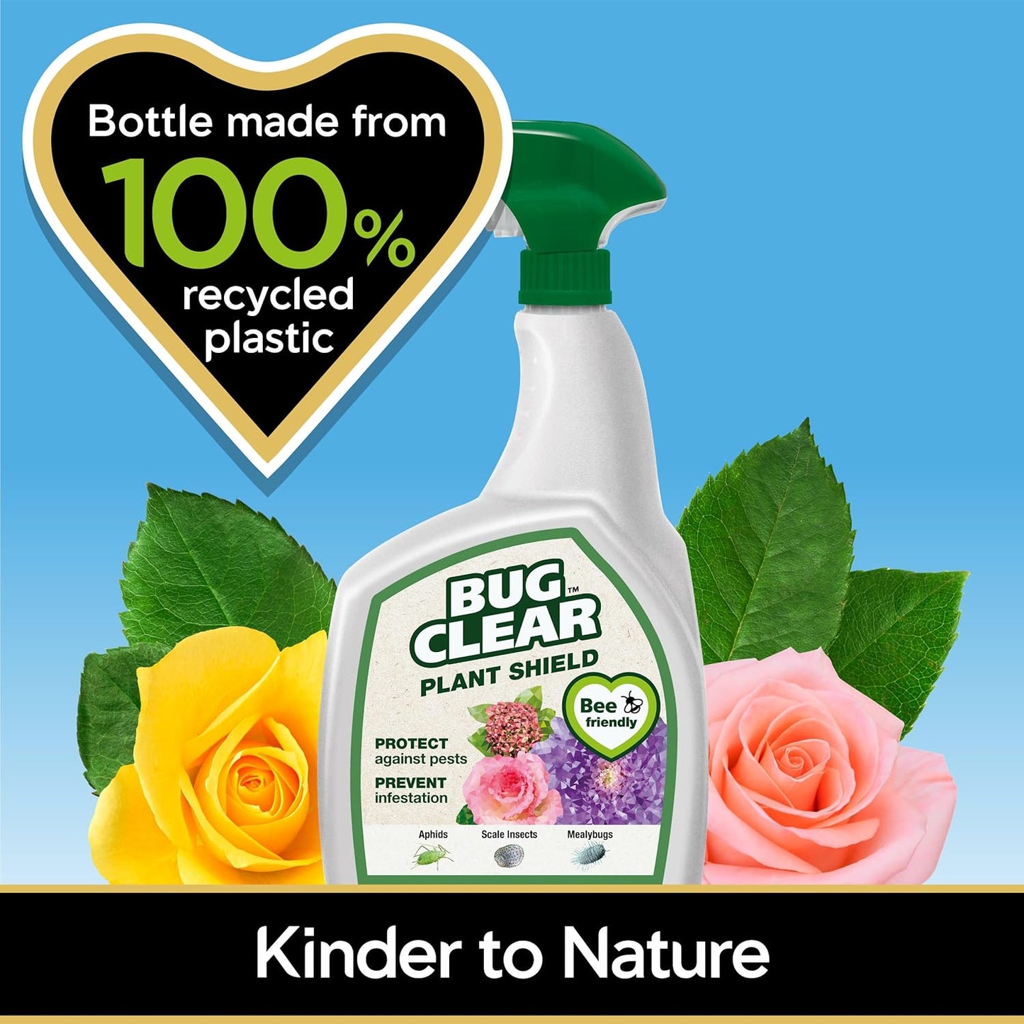Bugclear Plant Shield | Insecticide Free | All Year Plant Protection Spray 800ml