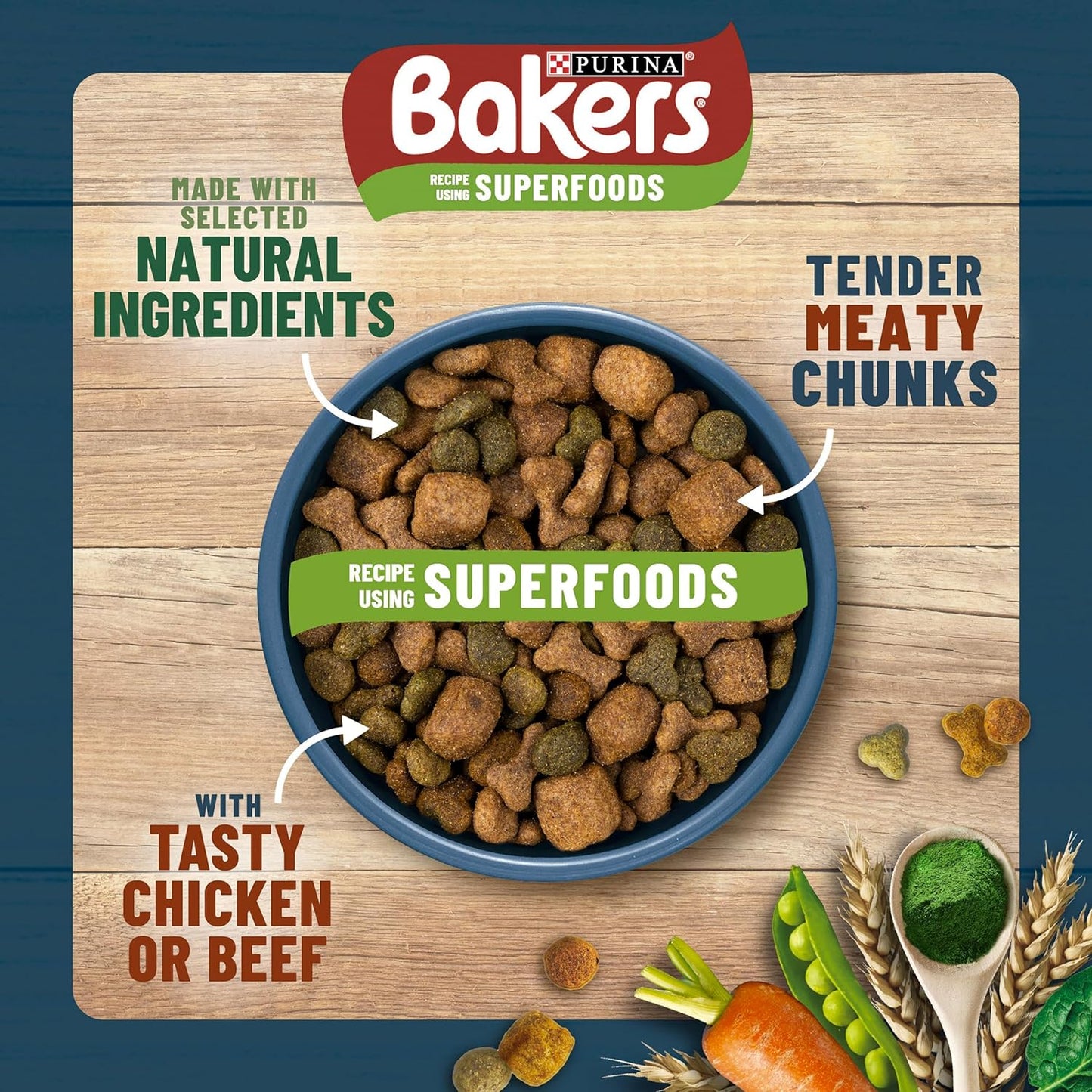 Bakers Adult Chicken &amp; Vegetables Dry Dog Food 3kg