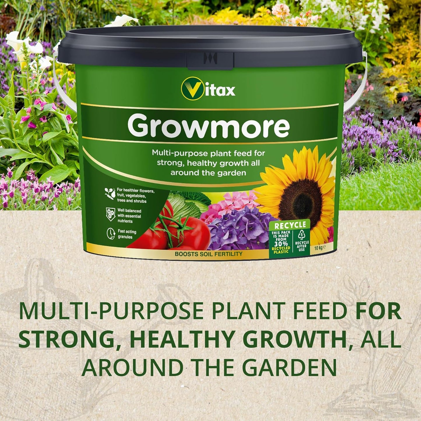 Vitax 10Kg Growmore Fertiliser