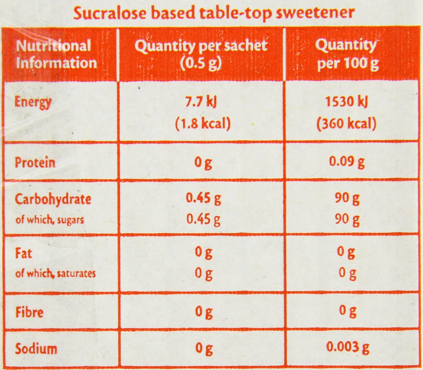 Canderel Yellow Granulated Sweetener Sachets 1000's