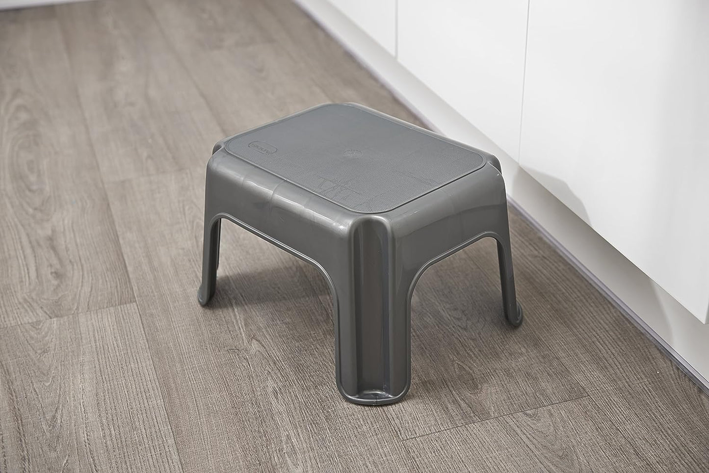 Addis Step Stool Metallic Grey - NWT FM SOLUTIONS