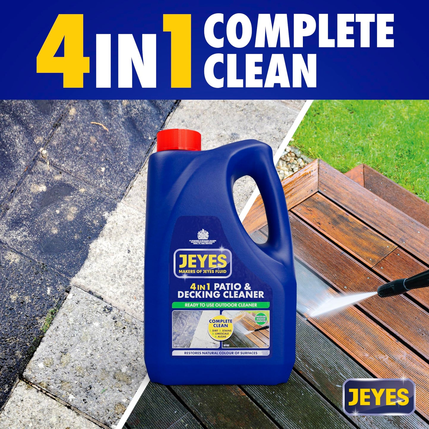 Jeyes 4in1 Patio & Decking Power 4 Litre