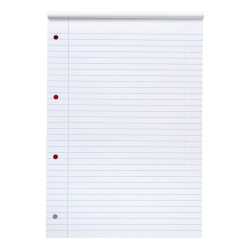 5 Star Headbound Refill Pad Ruled Margin 4 Hole 70gsm 160 Page A4 Red/White (Pack of 10) 930310