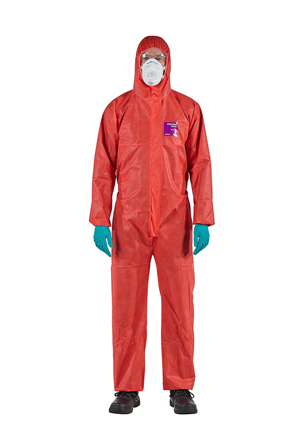Ansell Alpha-Tec 1500 Disposable Coverall Type 5/6 - {ALL COLOURS / SIZES}