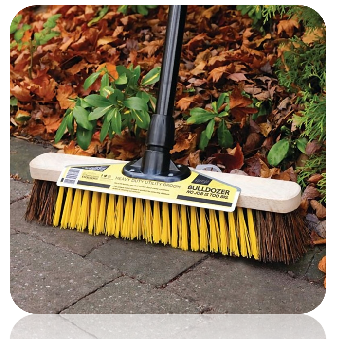 Brushware 16In Bulldozer Utility Wooden Broom