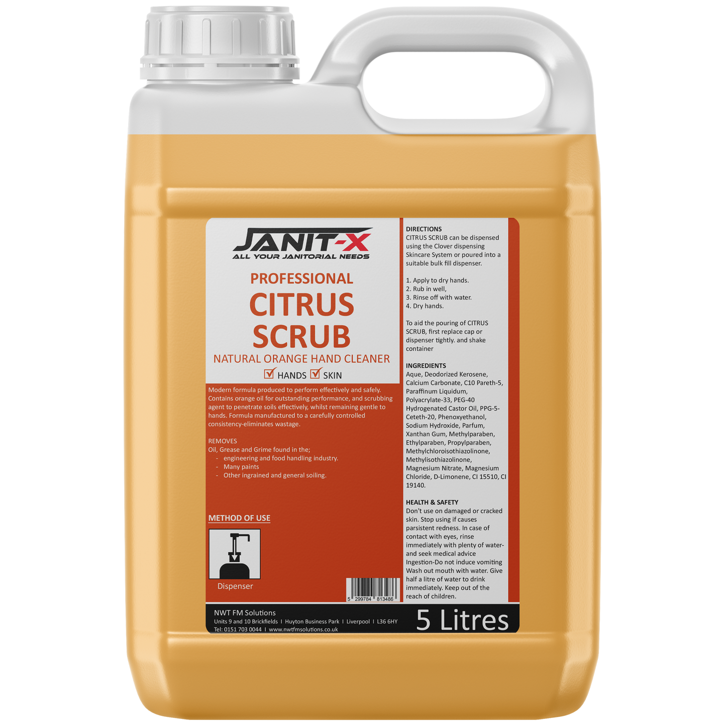 Janit-X Professional Citrus Scrub 5 Litre