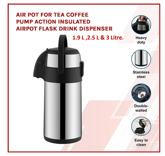 Stainless Steel Airpot Vacuum Flask (All Sizes)