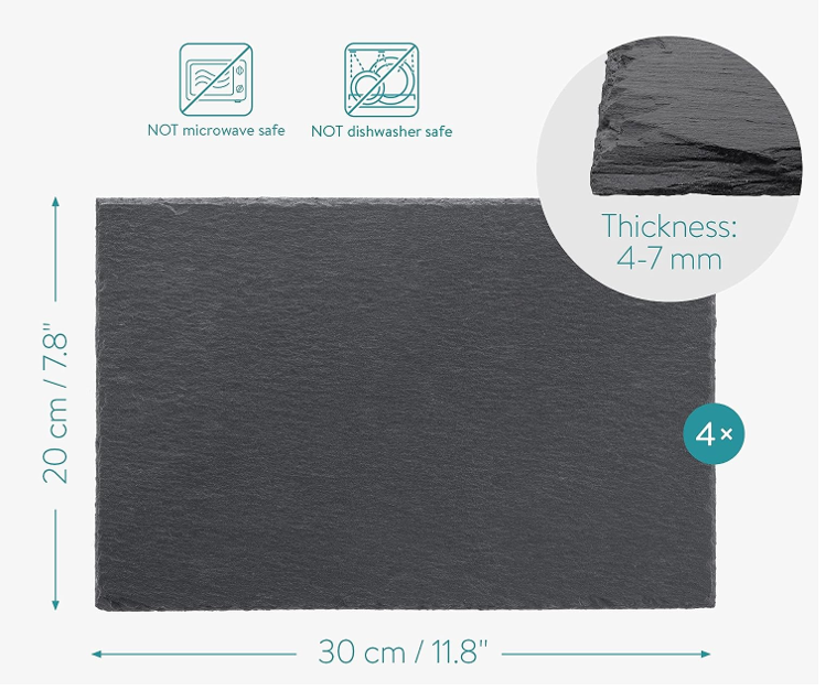 Fixtures Slate Presentation Board 30 x 20cm