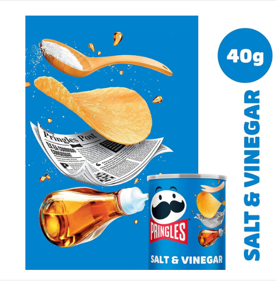 Pringles Salt & Vinegar Crisps 12x40g