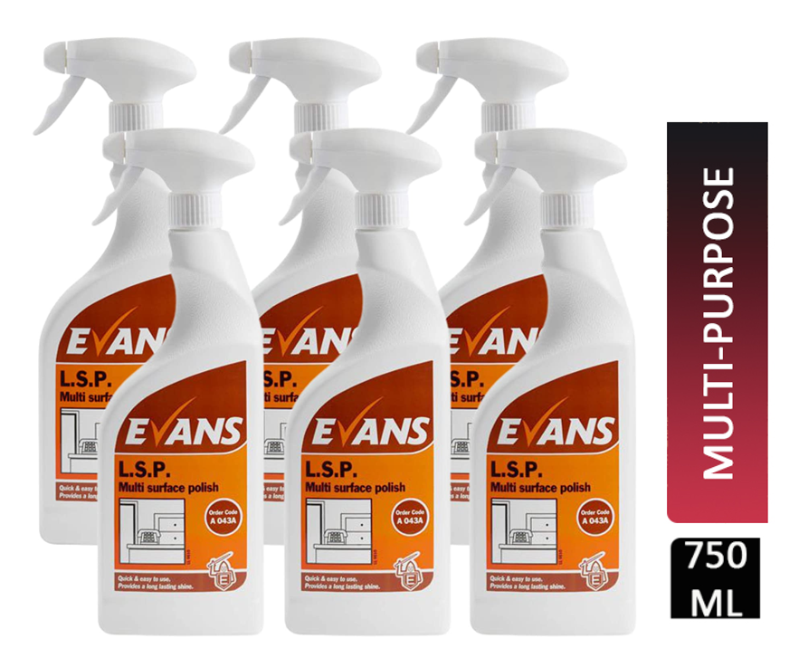 Evans L.S.P. Perfumed Furniture Polish and Window Cleaner Spray Bottle 750ml - NWT FM SOLUTIONS