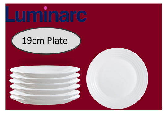 Luminarc Harena White Plate Sizes 19cm Dinner Ware Collection