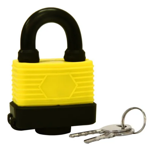 Securit s1166 Weather Resistant padlock Yellow/Black 40mm
