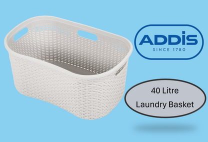 Addis Light Grey Rattan Hipster Laundry Basket