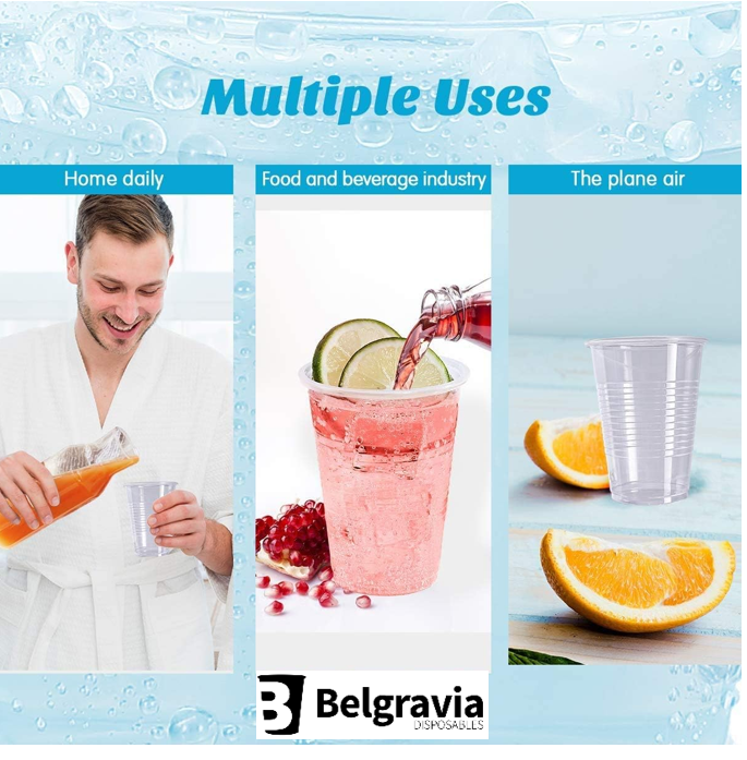 Belgravia 7oz (20cl) Clear Water Cups (Translucent) 100's