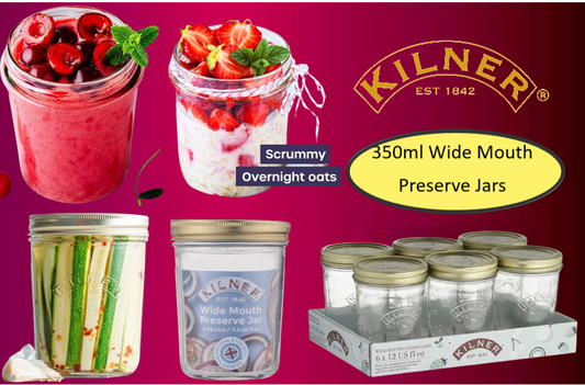Kilner Wide Mouth Preserve Glass Jar 0.35 Litre