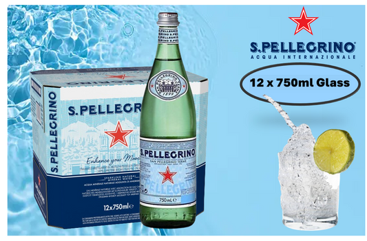 San Pellegrino Sparkling Water GLASS 12x750ml