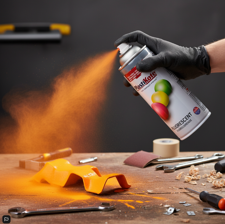 Plastikote 1902 Twist Spray | Fluorescent Orange | 1 x 400ml Spray