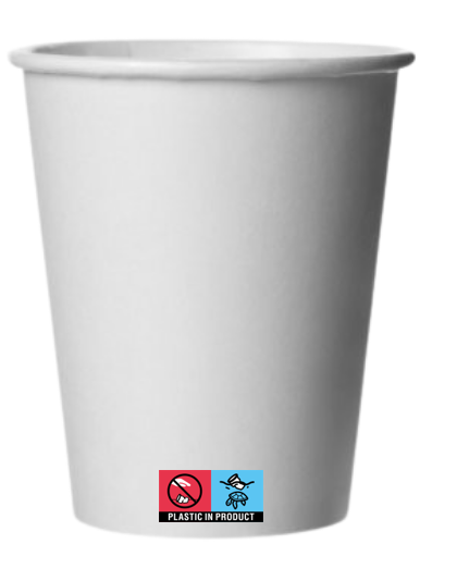 Belgravia 12oz Single Walled White Paper Cups 50's