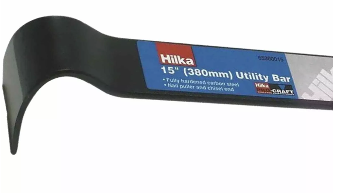 Hilka Tools 15" Utility Bar with Nail Puller & Chisel